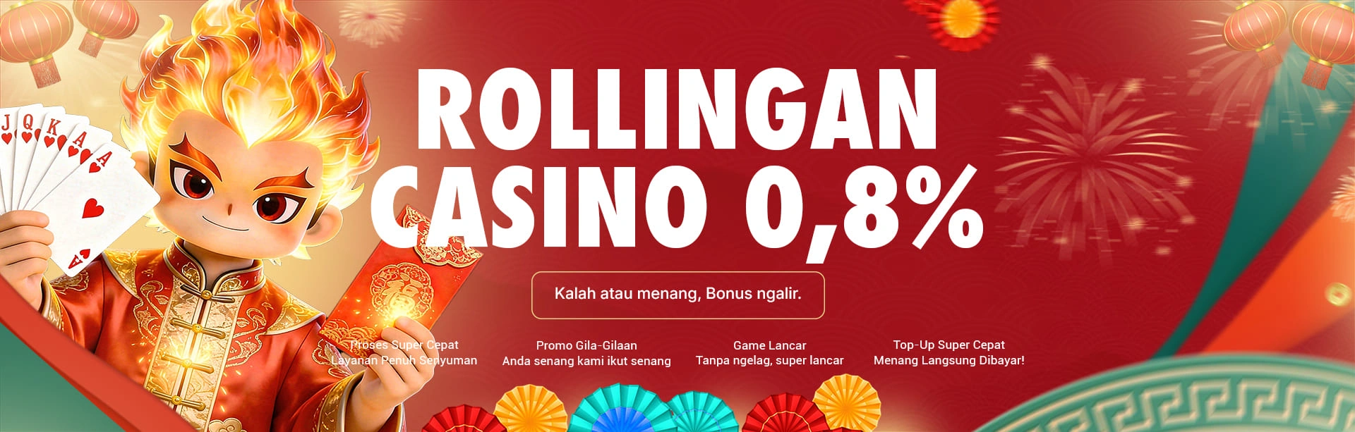 BONUS ROLLINGAN CASINO 0.8%