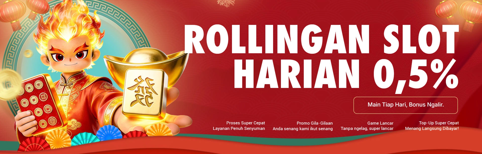 BONUS ROLLINGAN SLOT HARIAN 0.5%