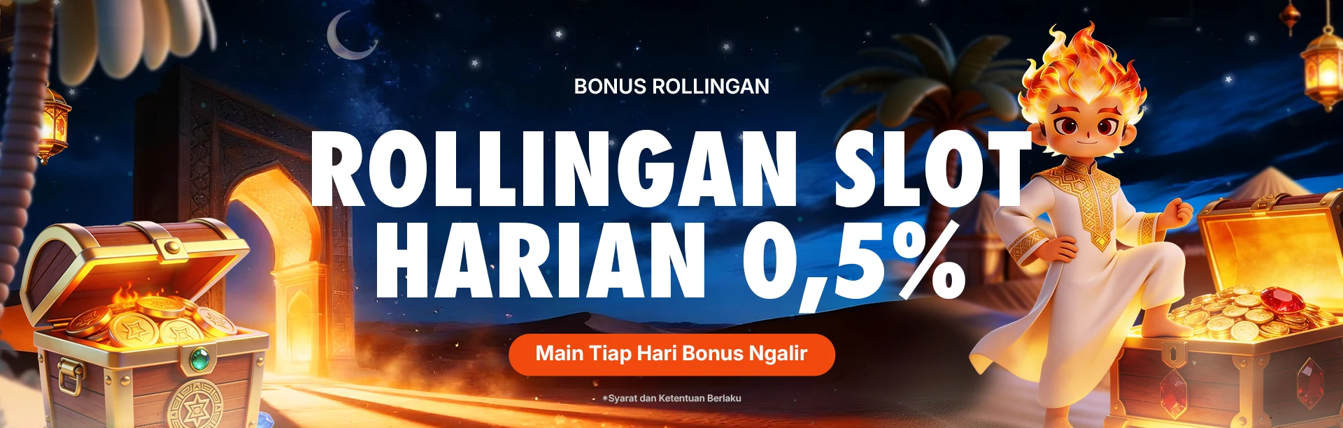 BONUS ROLLINGAN SLOT HARIAN 0.5%
