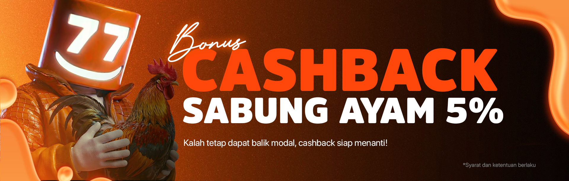 BONUS CASHBACK SABUNG AYAM 5%