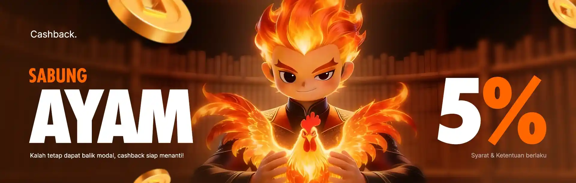 BONUS CASHBACK SABUNG AYAM 5%