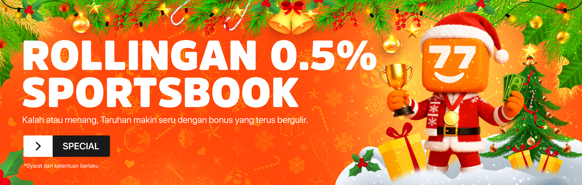 BONUS ROLLINGAN SPORTSBOOK 0.5%