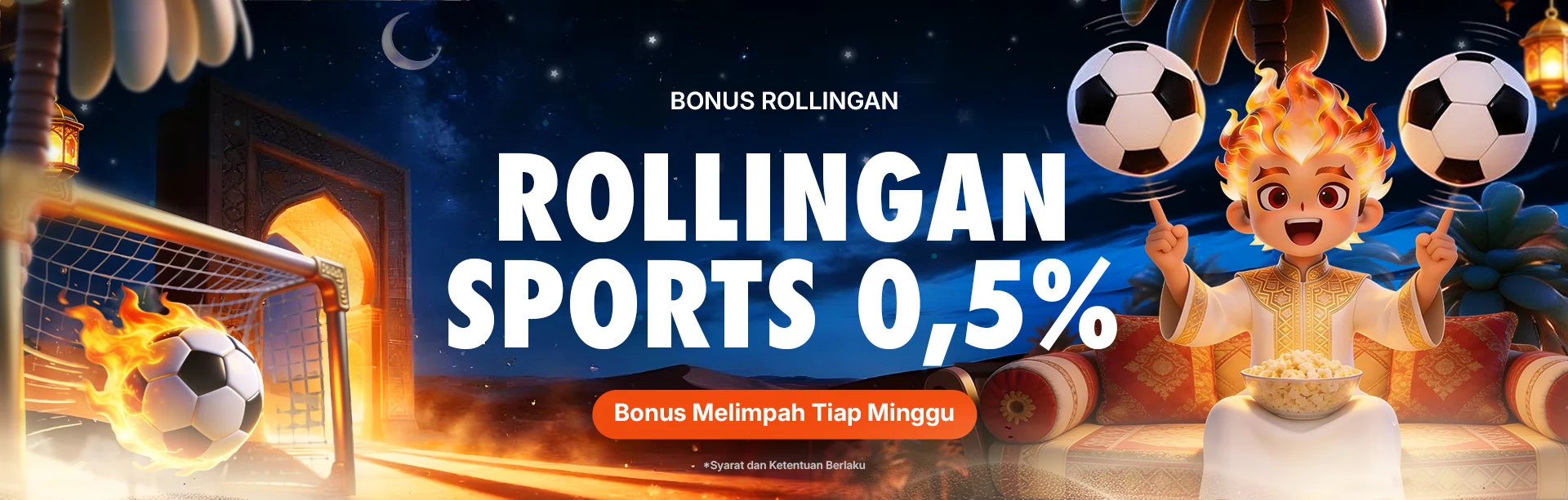 BONUS ROLLINGAN SPORTSBOOK 0.5%