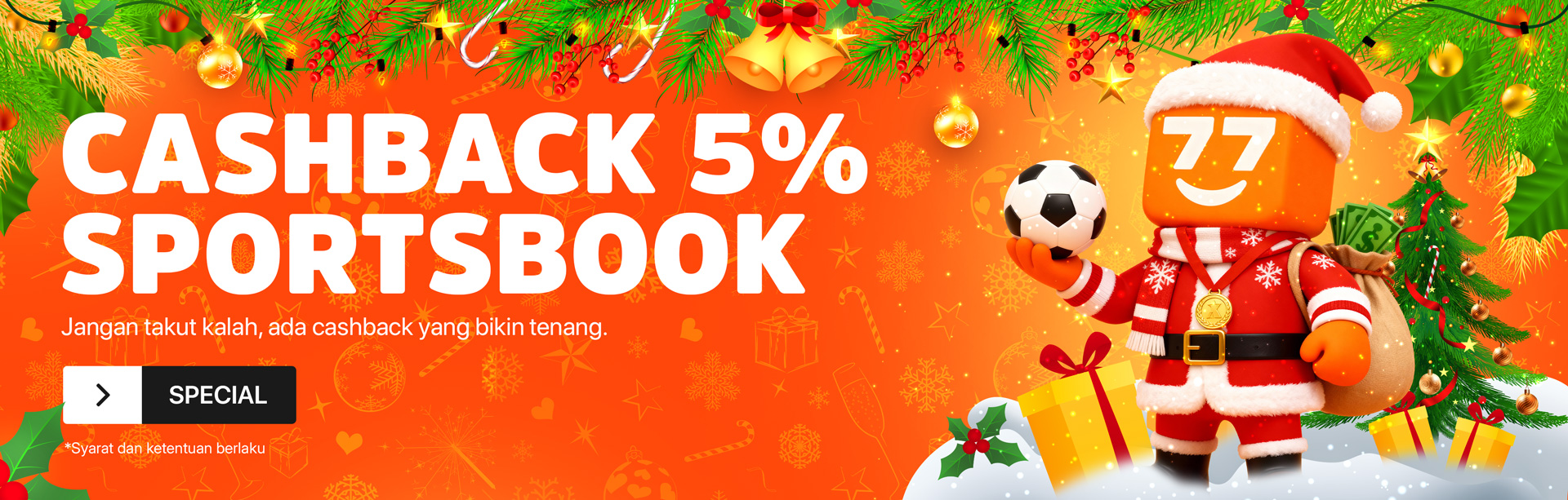 BONUS CASHBACK SPORTSBOOK 5%