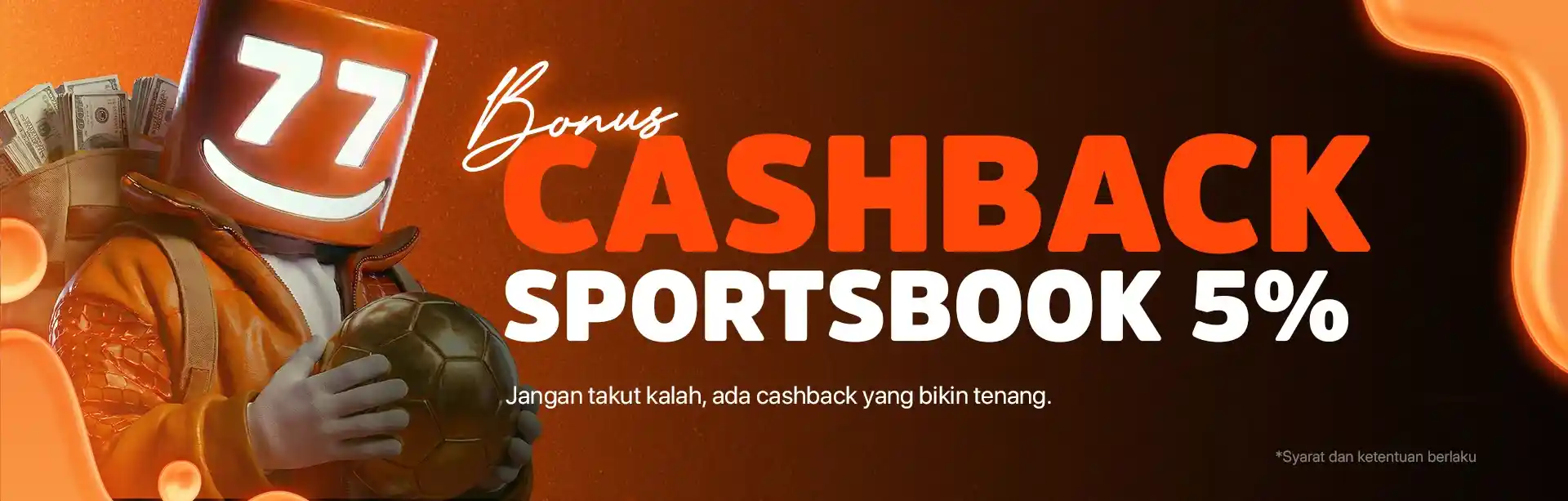 BONUS CASHBACK SPORTSBOOK 5%