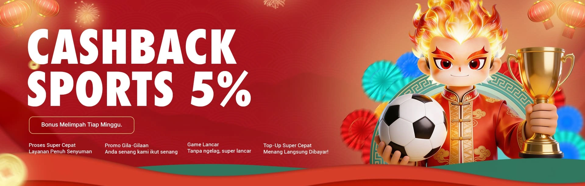 BONUS CASHBACK SPORTSBOOK 5%