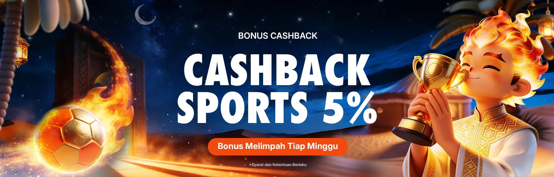 BONUS CASHBACK SPORTSBOOK 5%