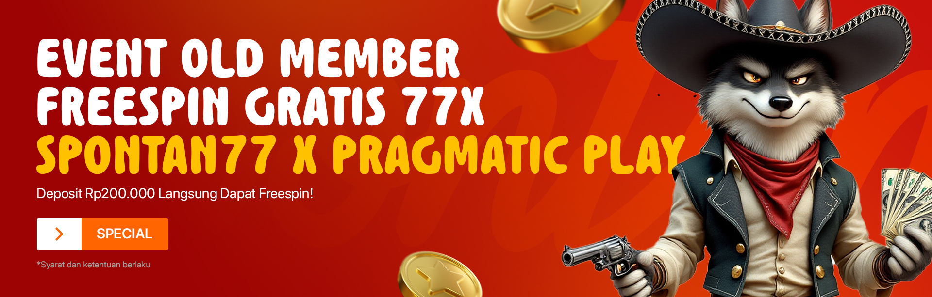 BONUS MEMBER SETIA GRATIS FREESPIN 77x