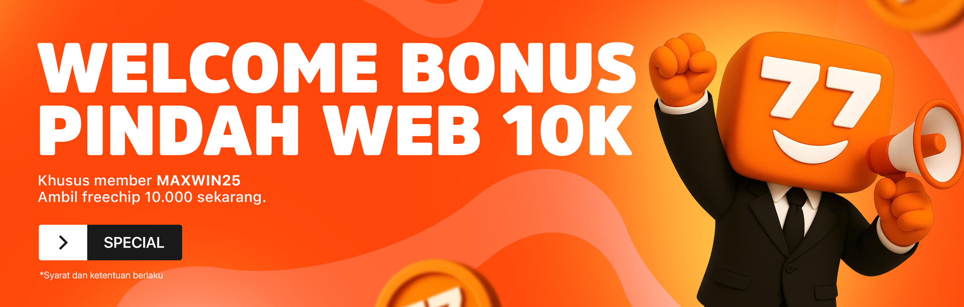 WELCOME BONUS PINDAH WEB