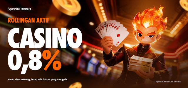 BONUS ROLLINGAN CASINO 0.8%