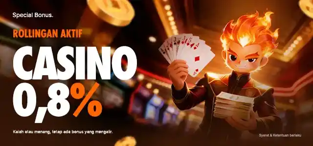 BONUS ROLLINGAN CASINO 0.8%