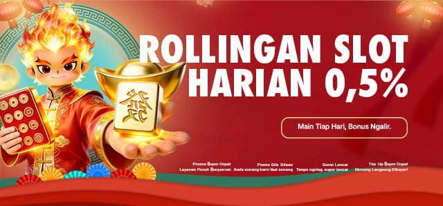 BONUS ROLLINGAN SLOT HARIAN 0.5%