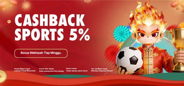 BONUS CASHBACK SPORTSBOOK 5%