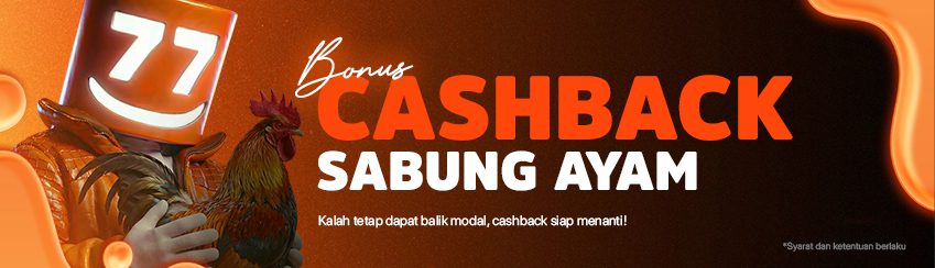 BONUS CASHBACK MINGGUAN SABUNG AYAM 5%