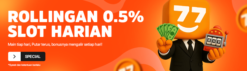 BONUS ROLLINGAN SLOT HARIAN 0.5%