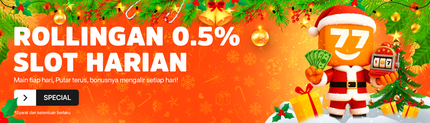BONUS ROLLINGAN SLOT HARIAN 0.5%