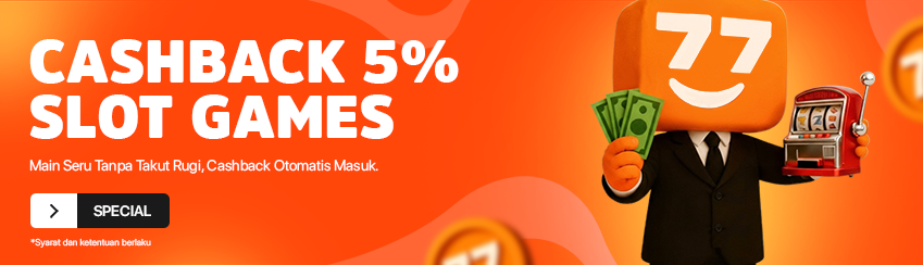 BONUS CASHBACK SLOT & ARCADE 5%
