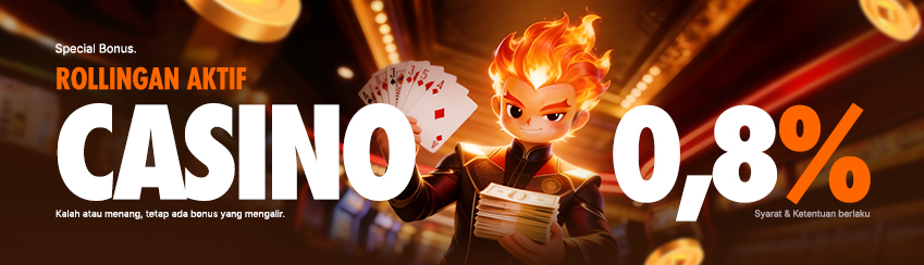 BONUS ROLLINGAN CASINO 0.8%
