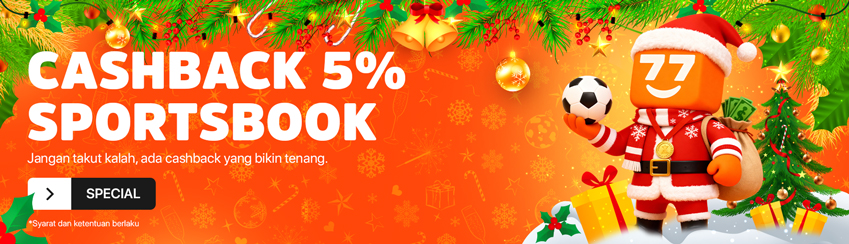 BONUS CASHBACK SPORTSBOOK 5%