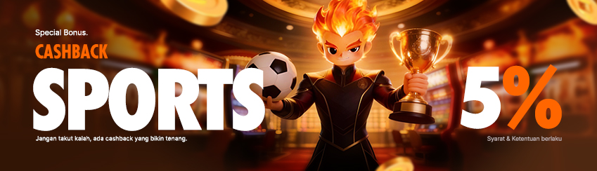 BONUS CASHBACK SPORTSBOOK 5%