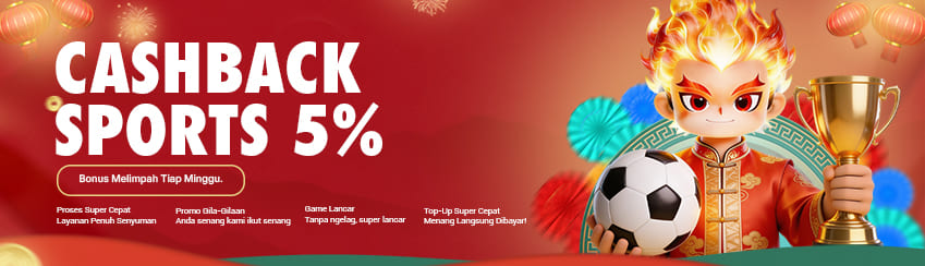 BONUS CASHBACK SPORTSBOOK 5%