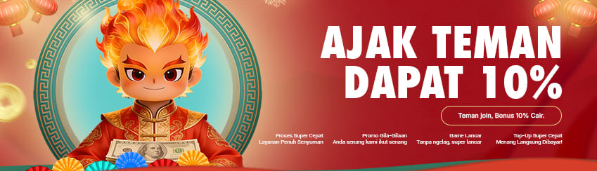 AJAK TEMAN, LANGSUNG DAPAT BONUS 10%