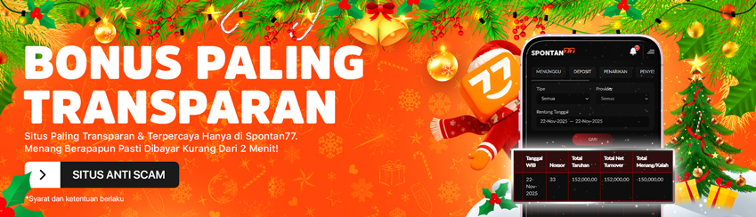 SPONTAN77 SITUS ANTI SCAM & BONUS TRANSPARAN